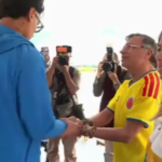 Polémica por reacción de James Rodríguez durante saludo a hija de Petro
